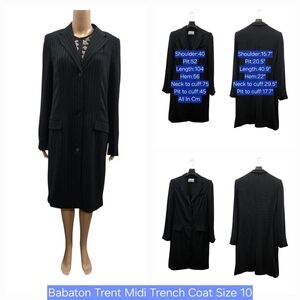 Aritizia Babaton Trent Midi Trench Coat Size 10